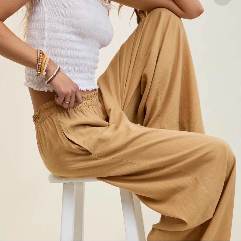 Aerie Linen Blend Pants Size: M